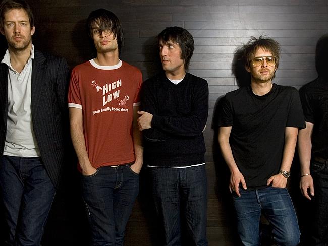 Back recording ... Radiohead band members, from left, Ed O'Brien, guitar, Jonny Greenwood