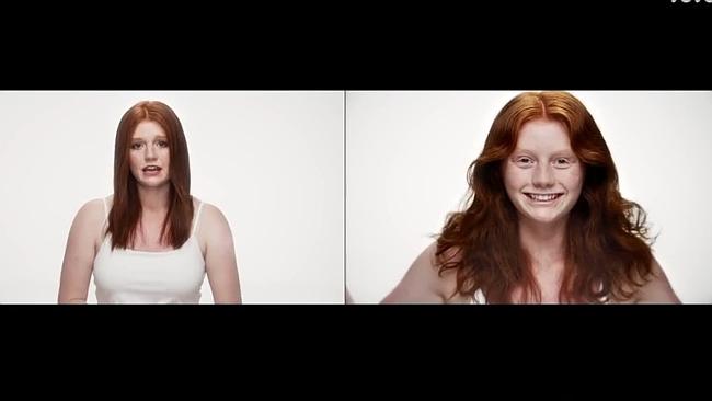 The women in Caillat’s video each go through a ‘makeunder’ as the song progresses.