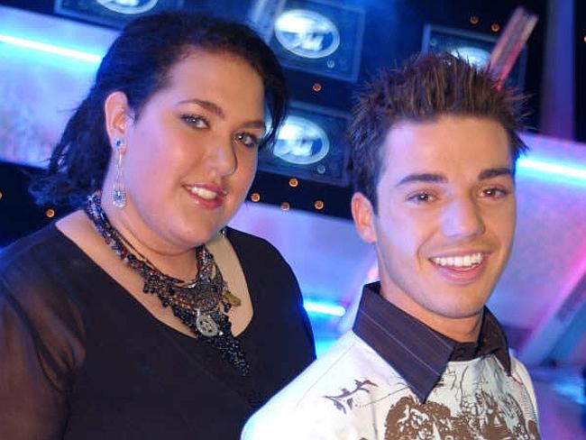 The way they were ... former Australian Idol winner Casey Donovan and finalist Anthony Ca