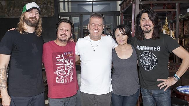 Jimmy Barnes with the Baby Animals, who will appear with him on tour, Picture: Supplied