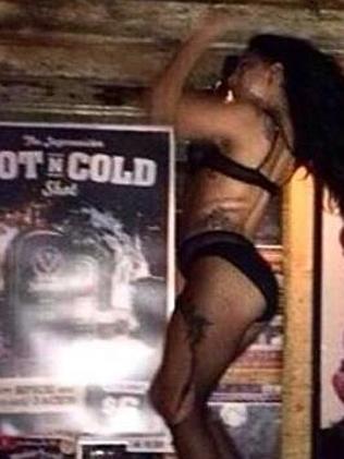 Lady Gaga dances on the bar. Picture: Cherry Bar, Facebook