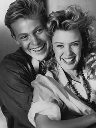 Jason Donovan with Kylie Minogue in 1988. Picture: supplied.