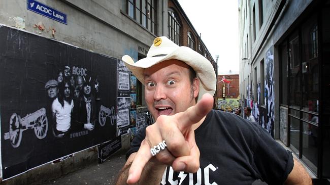Cherry Bar owner ... James Young in AC/DC Lane in Melbourne.