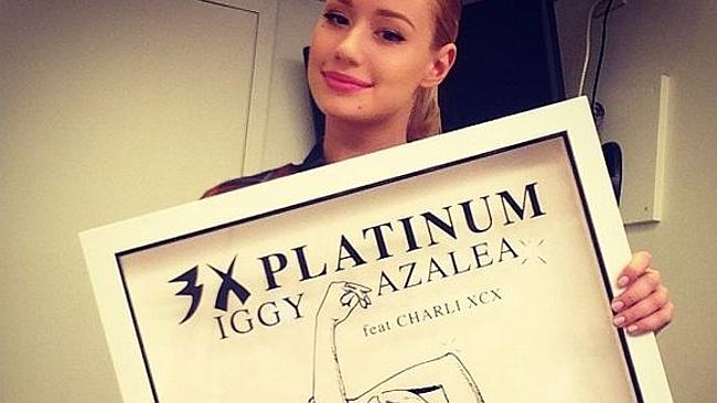 Fancy ... Iggy Azalea’s hit song ahas gone three times platinum.