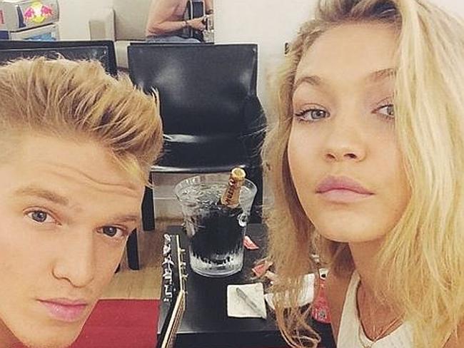 Off again ... Hadid posted this pic two weeks ago, writing “pre show, protugal”. Picture: