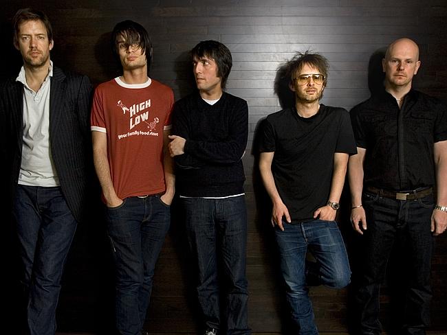 Ed O’Brien, Jonny Greenwood, Colin Greenwood, Thom Yorke and Phil Selway of Radiohead. Pi