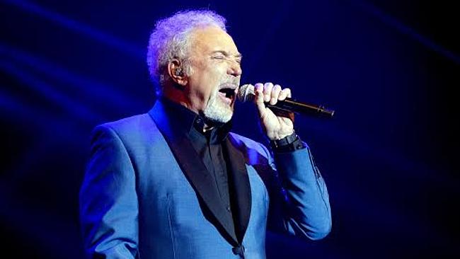 Warming up ... Singer Tom Jones is preparing for his performance at the AFL Grand Final.