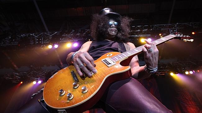 The greatest ... Slash is one of the most revered axemen in the world. Picture: AFP