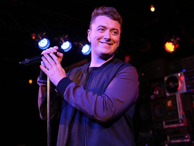 Play it again Sam ... Sam Smith plays live in LA last month. Picture: Getty Images