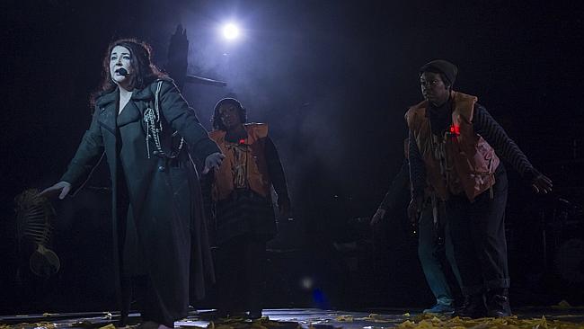 Bush’s return to the stage is a very theatrical spectacle. Picture: AP Photo