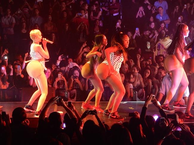 Miley’s butt seems to get her into trouble wherever she goes.