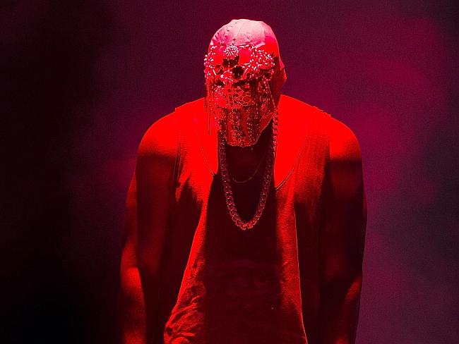 Kanye West performs live for fans at Qantas Credit Union Arena in Sydney.