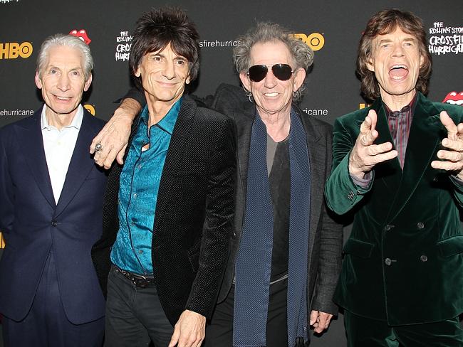 Still rolling after all these years ... Charlie Watts, Ronnie Wood, Keith Richards and Mi