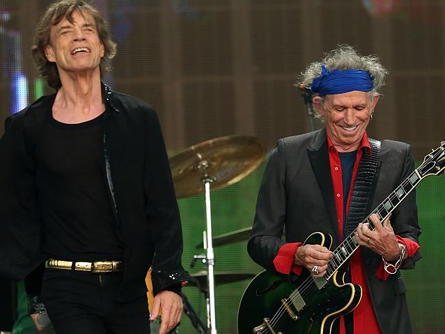 Enduring duo ... Mick and Keith on stage in London in July. Picture: Simone Joyner/Getty 