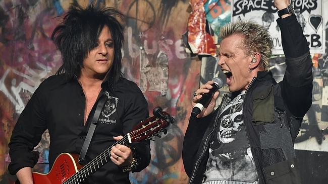 Still rockin’ ... Steve Stevens and Billy Idol in New York earlier this month.