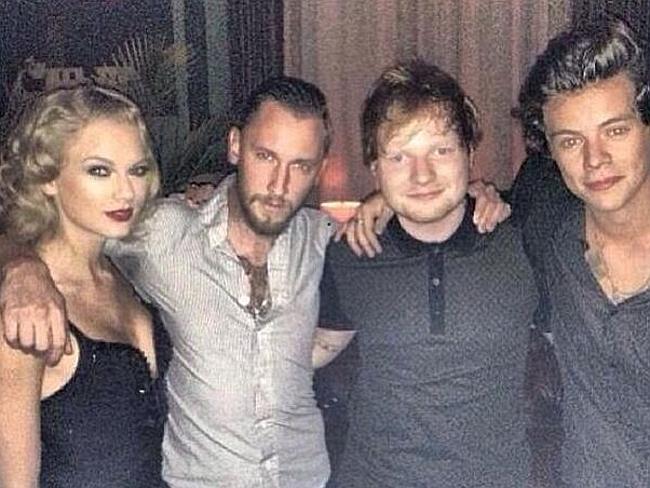 Past lover ... Taylor Swift dated Harry Styles (far right) in 2012. Picture: Twitter