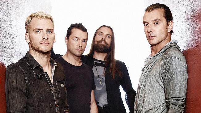 Rock reunion ... Bush, fronted by Gavin Rossdale, release new record Man On The Run. Pict