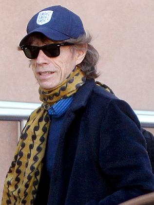 An hour of privacy ... Mick Jagger leaves the Intercontinental Hotel in Adelaide. Picture