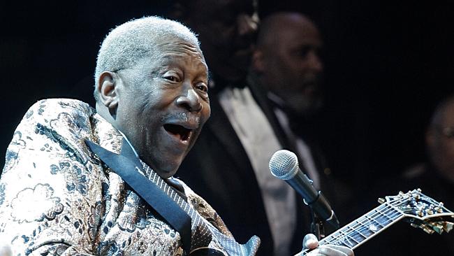 Blues legend ... BB King has cancelled eight concerts after falling ill. Picture: AP