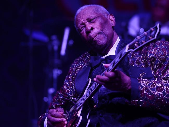 On tour ... BB King, 89, has cut his tour short after being diagnosed with exhaustion and