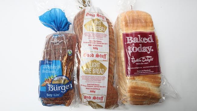 Burgen, Good Stuff and Bakers Delight white sandwich loaf. All inferior to Laneway Festiv