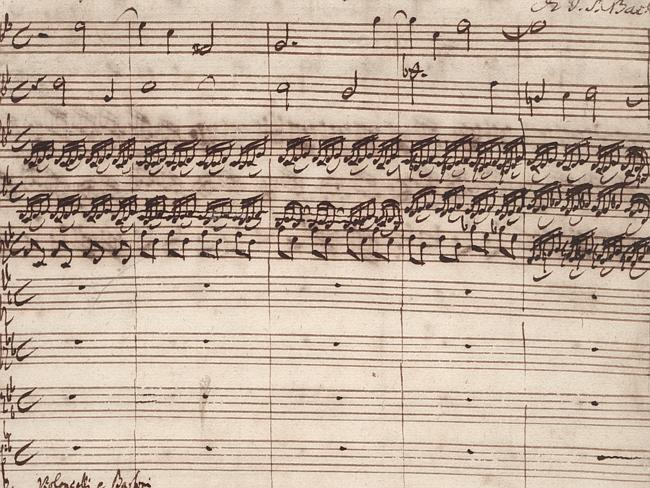 Original script ... Johann Sebastian Bach's original manuscript for the St John Passion.