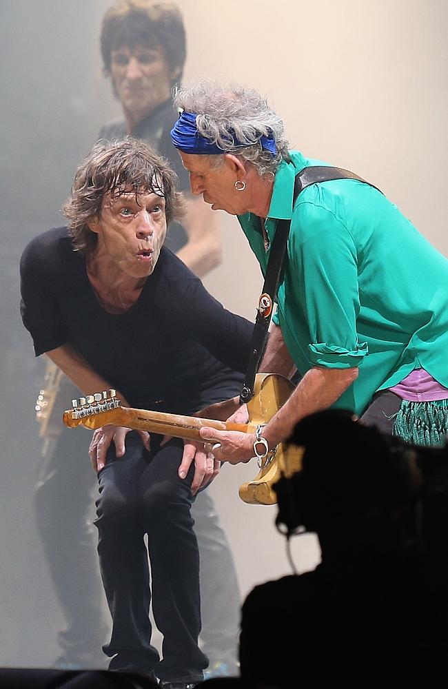 Still lots of passion ... Mick and Keith perform at the Glastonbury Festival 2013. Pictur