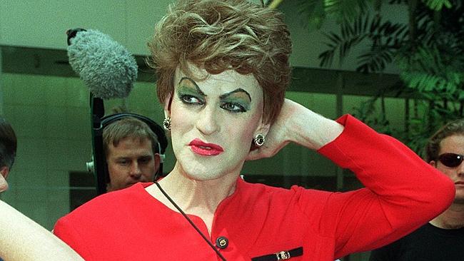 Iconic character ... Pauline Pantsdown was the popular parody of Pauline Hanson, who had 
