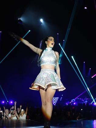 Katy Perry live on stage. Perry dances her knees off during the two hour show.