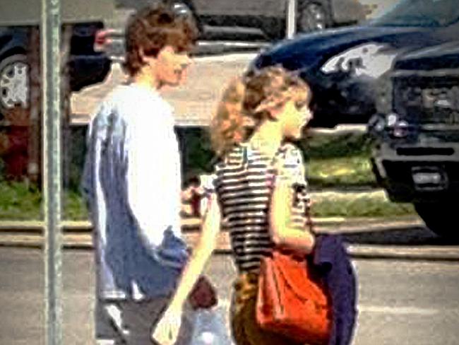 Former flame ... Taylor Swift and ex-boyfriend Conor Kennedy in Nashville together. Pictu