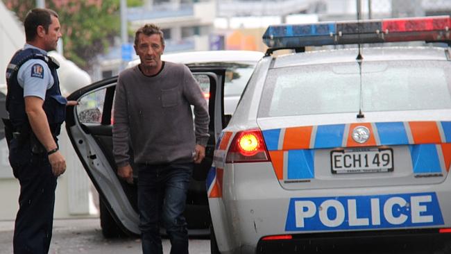 AC/DC drummer Phil Rudd arrives at court in Tauranga yesterday. Pic: SunLive.co.nz