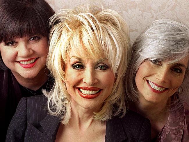 Famous voice ... (L-R) Linda Ronstadt, Dolly Parton and Emmy Lou Harris in 1999. Picture: