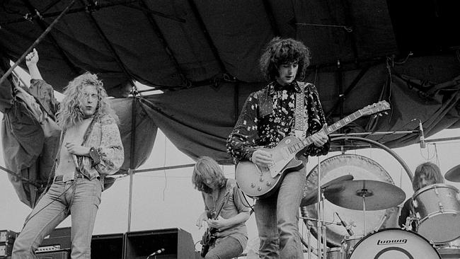 Led Zeppelin at their 1972 Australian concert in Sydney. Photo: Philip Morris