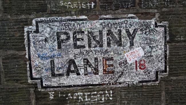 Penny Lane in Liverpool is frequented by The Beatles fans. Source: News Corporation Pictu