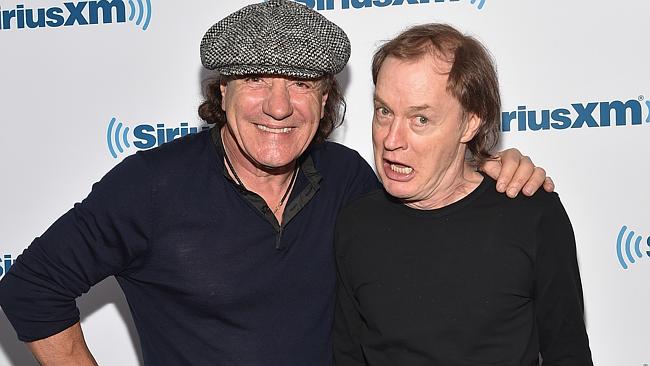 Punny guys ... Brian Johnson and Angus Young have been sharing laughs launching Rock or B
