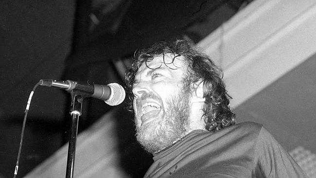 Hard living ... Joe Cocker performs in Melbourne in 1972, with local newspaper The Herald