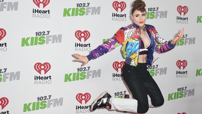 Hit maker Kiesza also managed to defy gravity on red carpets this year. (Photo AP)