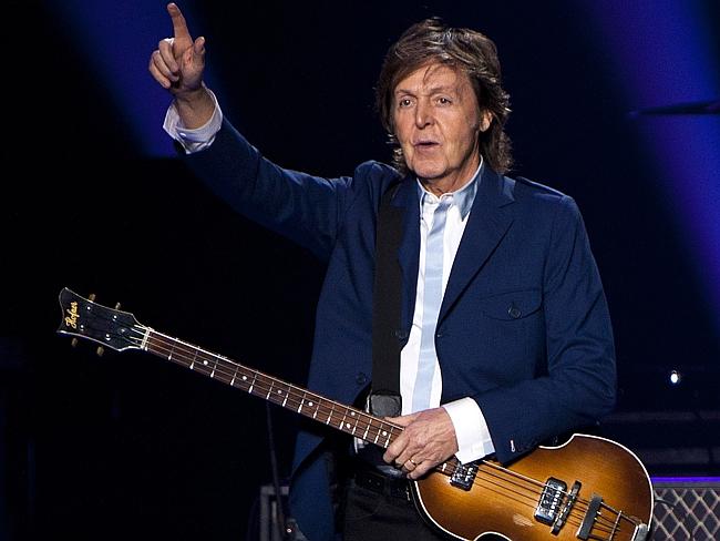 Still going strong ... Former Beatle Sir Paul McCartney performs in concert as part of hi
