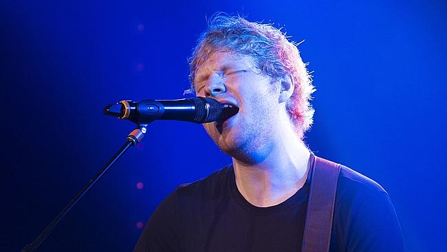 Ed Sheeran plays solo guitar and his songs are accessible to people at home to learn. Pic