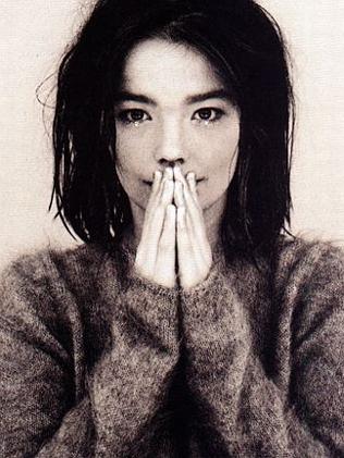 Simpler days ... Bjork’s cover for her debut album, entitled Debut. Picture: Supplied