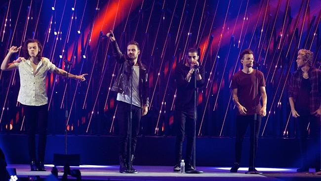 Heading south ... One Direction perform in Madrid in December. Picture: Getty