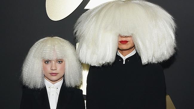 Dancer Maddie Ziegler and Sia attend The 57th Annual Grammy Awards.