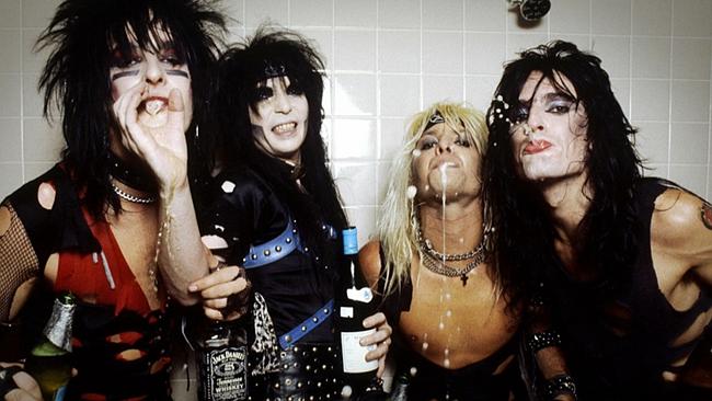 Makeup love ... Motley Crue in the good old bad days, wearing more make-up than their gir