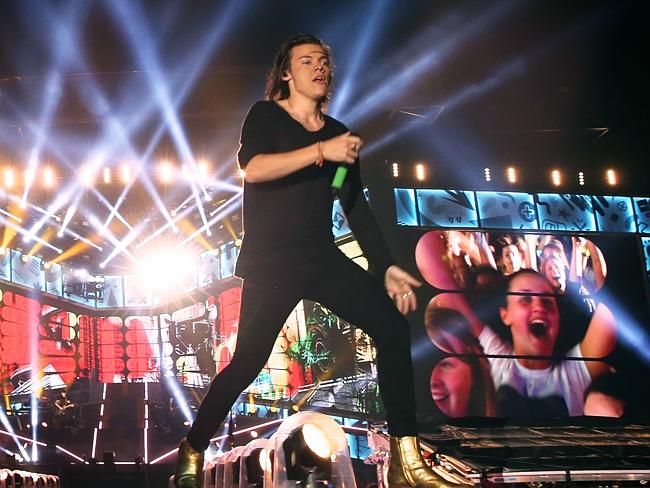 Harry Styles let his extraordinary vocal range do the talking. Picture: Jane Dempster