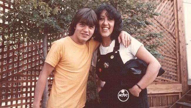 Rock family ... Malcolm Young and Fifa Riccobono have been close since the early 1970s as
