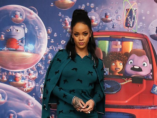 Rihanna promotes her new animated feature Home in New York City.
