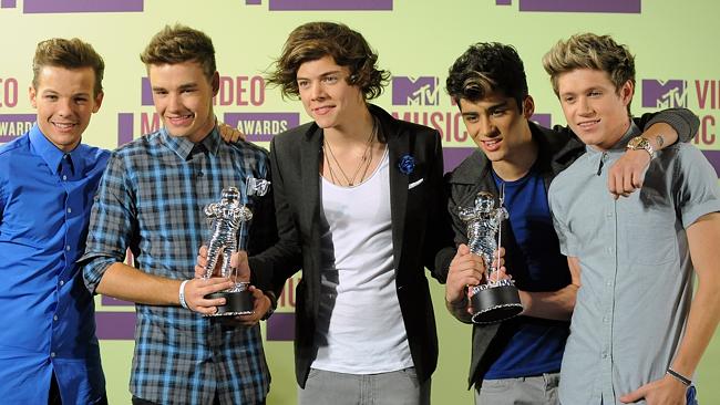 Old times: One Direction, when they were five. Picture: AP