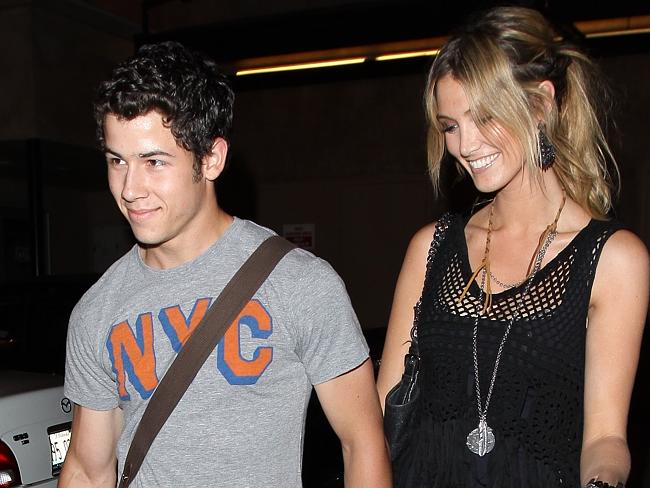 Nick Jonas and Delta Goodrem in LA.