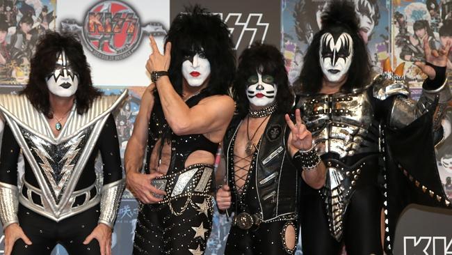 Are you ready to rock? Kiss is touring Down Under. Picture: AP Photo/Eugene Hoshiko