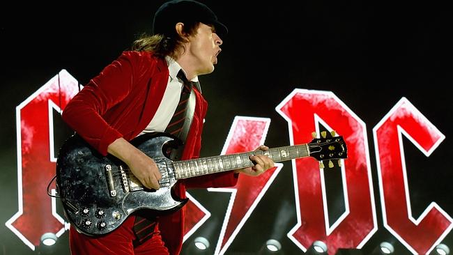 Headbanging headliners ... AC/DC rocked it hard on the first day of Coachella. Picture: K